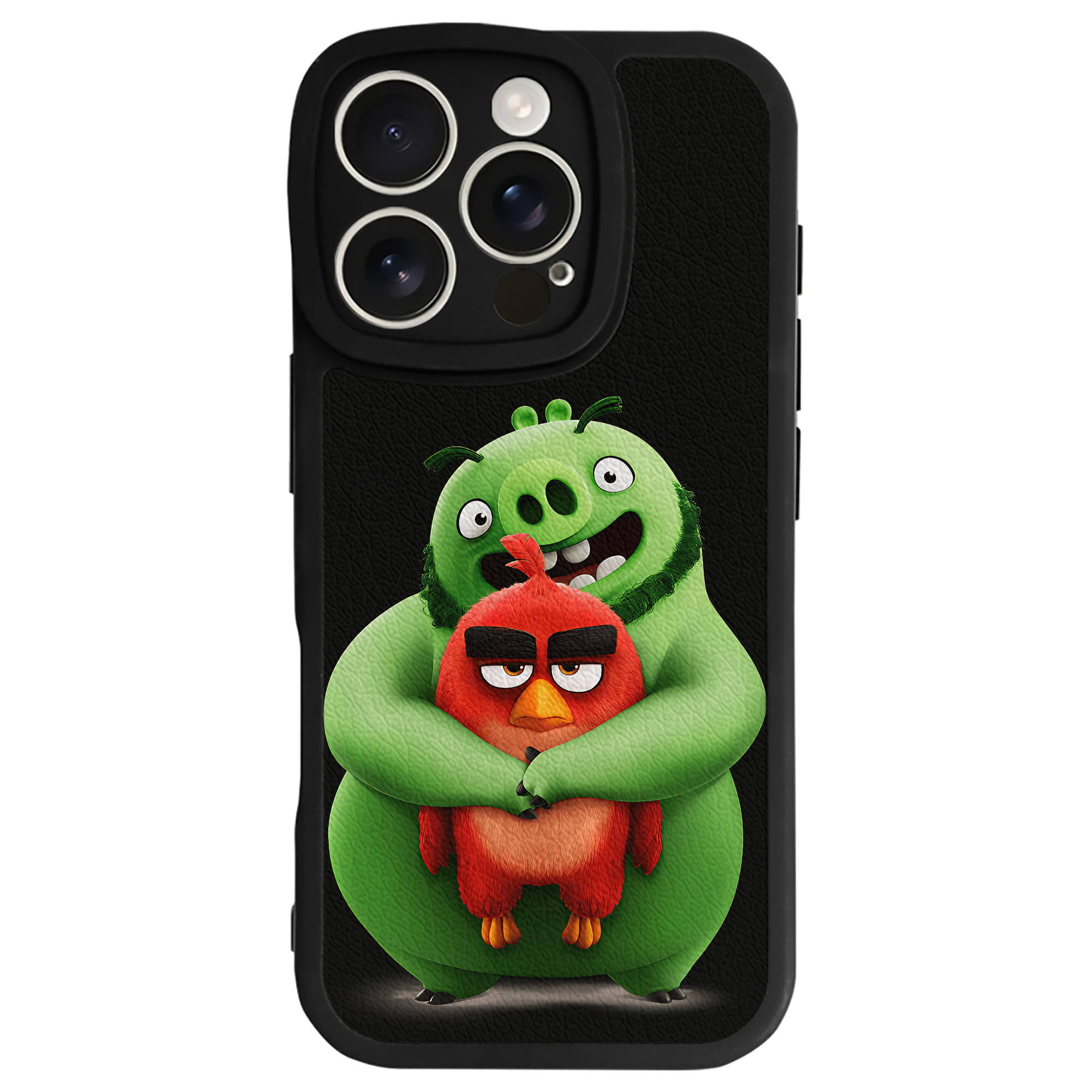 （画像用） Angry Birds アングリーバード 【iPhone 16シリーズ対応】シリコンスマホケース（レザー調） 材質：シリコン